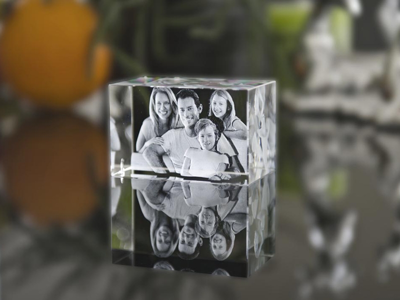 3D Kristall Familie mit Kinder
